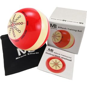 Training Cue Ball for Billiards Balls for Pool Cue Accessories Billiards Cue Ball Profession Resin Billiards Training Ball Recreation Ball, (2-1/4'', 6 Oz) (Red)