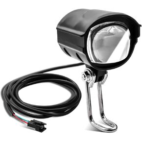E-Bike Light, 2-in-1 Electric Horn and White Light LED for E-Bike, Speaker Bicycle Light 38V-60V Electric Bike Front Light with Horn