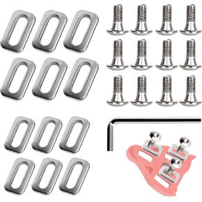 24-Pack Replacement Bolts, Screws, and Washers for Delta Bike Cleats - 2 Sizes of Washers Included, with Allen Wrench - Compatible with Indoor Cycling and Road Bikes (Cleats Not Included)