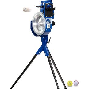 B1 Baseball and Softball Combo Single Wheel Pitching Machine, Youth and Adult Automatic Pitch Machine for Baseballs and Softballs, Practice Training Equipment