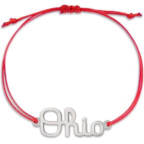 Stone Armory Bracelet for Ohio State Buckeyes – Adjustable Corded Jewelry Featuring Script Ohio design – Fits Up to a 9-Inch Wrist - Ideal Gift for Alumni, Students, Fans & Graduates