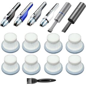 8 Pack Vacuum Filter Replacement Compatible with Drecell VC021, Brigii Y120/ Y120pro and autozen M4 Car Vacuum, Hepa Filters with a Brush for Brigii Mini Vacuum Cleaner.