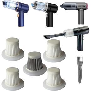 Car Vacuum Filters Compatible with KMM LT-117C, VC01, VC02, EYYA VC-01~VC-05 Series. Filter for KOPIDOE VC016, ZJZJ/VC-02, CODN, EveryStars, Hayou sui KVC07/09.1PCS Steel & 4PCS Hepa Filters.