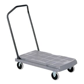 Vestil PC-60 Versatile Platform Truck with Fold Down Handle, 600 lbs Capacity, 31-1/2" Length x 20-1/2" Width x 8" Height Deck