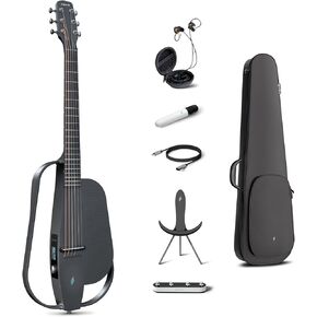 Enya NEXG 2 Acoustic-Electric Guitar Carbon Fiber Travel Smart Audio Guitar with 50W Wireless Speaker, Wireless Microphone, Hi-Fi Monitor Earphones, Footswitch, Charging Stand, and Gigbag