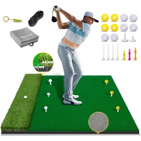 Premium Dual-Turf Golf Hitting Mat – 5 x 4ft Thickened Golf Mat for Indoor & Outdoor Practice, Perfect for Swing, Chipping & Driving – Durable Non-Slip Turf for Golfers of All Levels