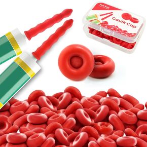 Caulk Cap for Seal Caulking Tubes, Caulk Saver Sealer Caps for Caulk,Silicone, Roofing Cement-Red (Pack of 50)