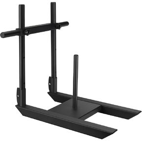 Weight Sled Push-Pull Sled Height Adjustable Handlebar Workout Fitness Sled for Athletic Exercise, Speed Improvement and Strength Training