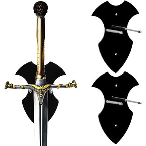2 Set Sword Holder Wall Mounted Sword Rack Axe Holder Sword Hangers for Wall Sword Holder Display Axe Vertical Display and Decoration
