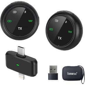 Wireless Microphone for iPhone (Black Single Mic)