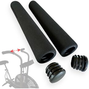 Replacement Grips w/End Caps - Compatible with Schwinn Airdynes