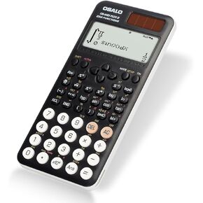 OSALO Scientific Calculator 240 Function 2 Line Basic Large Display Solar and Battery Calculators 10+2 Digits Written for Middle School Students College (OS 82MS Pro)