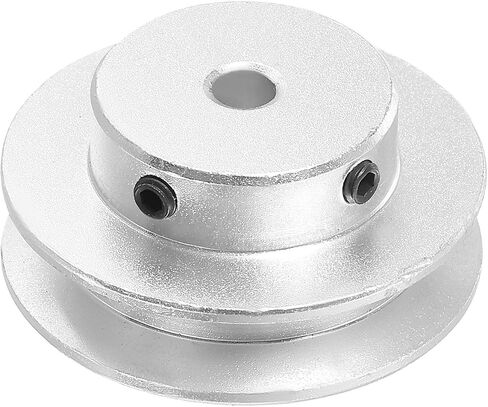PATIKIL V-Belt Pulley, 8mm Fixed Bore 30mm Outer Dia Single Groove Pulley Wheel Aluminum Alloy V-Groove Drive Pulley for Motor Shaft 1-3MM PU Round Belt in Saudi Arabia