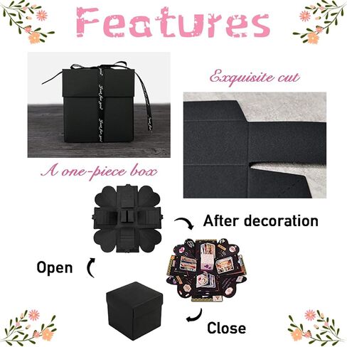 Explosion DIY Gift Box Set, Surprise Exploding Love Box for Couples,Sentimental Gift for Wedding,Birthday Party,Boyfriend,Girlfriend,Scrapbook Style Photo Album,Memory Box in Saudi Arabia