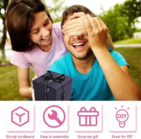 Explosion DIY Gift Box Set, Surprise Exploding Love Box for Couples,Sentimental Gift for Wedding,Birthday Party,Boyfriend,Girlfriend,Scrapbook Style Photo Album,Memory Box in Saudi Arabia