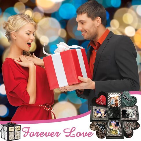 Explosion DIY Gift Box Set, Surprise Exploding Love Box for Couples,Sentimental Gift for Wedding,Birthday Party,Boyfriend,Girlfriend,Scrapbook Style Photo Album,Memory Box in Saudi Arabia