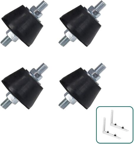 Air Conditioner Rubber Anti-Vibration Mounts Pad, Shock Absorbing Isolator Mounting Pads for for Outdoor Ductless Mini Split Units AC Bracket, Condensers,Compressors, M8 (L) in Saudi Arabia