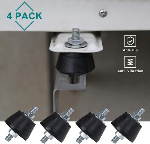 Air Conditioner Rubber Anti-Vibration Mounts Pad, Shock Absorbing Isolator Mounting Pads for for Outdoor Ductless Mini Split Units AC Bracket, Condensers,Compressors, M8 (L) in Saudi Arabia