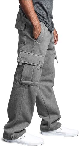 G-Style USA Men's Solid Fleece Heavyweight Cargo Pants in Saudi Arabia