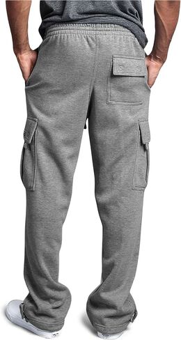 G-Style USA Men's Solid Fleece Heavyweight Cargo Pants in Saudi Arabia