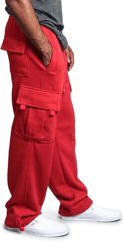 G-Style USA Men's Solid Fleece Heavyweight Cargo Pants in Saudi Arabia