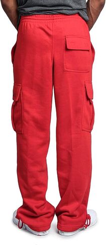 G-Style USA Men's Solid Fleece Heavyweight Cargo Pants in Saudi Arabia