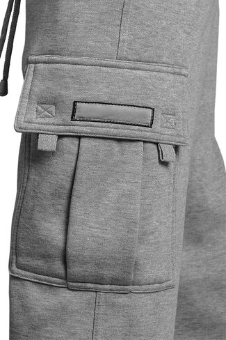 G-Style USA Men's Solid Fleece Heavyweight Cargo Pants in Saudi Arabia