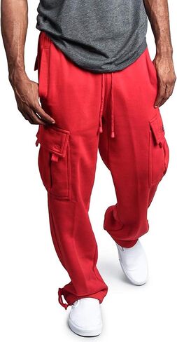G-Style USA Men's Solid Fleece Heavyweight Cargo Pants in Saudi Arabia