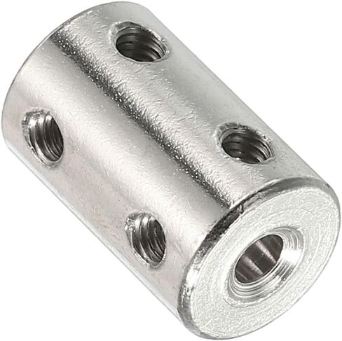 PATIKIL Shaft Coupler Connector L22 x D14 5mm to 6mm Bore Rigid Coupling Stainless Steel Shaft Joint w Screw,Wrench for 3D Printers Silver 2Pack in Saudi Arabia