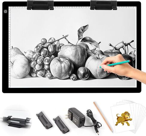 A4 Light Box for Tracing Light pad for Drawing Wsenlight Magnetic Light Board with 4 Magnets, USB Powered Portable Light Table for Weeding Vinyl Tattoo Drawing X-ray Viewing Diamond Painting Animation in Saudi Arabia