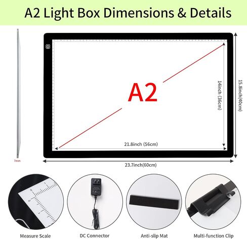 A4 Light Box for Tracing Light pad for Drawing Wsenlight Magnetic Light Board with 4 Magnets, USB Powered Portable Light Table for Weeding Vinyl Tattoo Drawing X-ray Viewing Diamond Painting Animation in Saudi Arabia