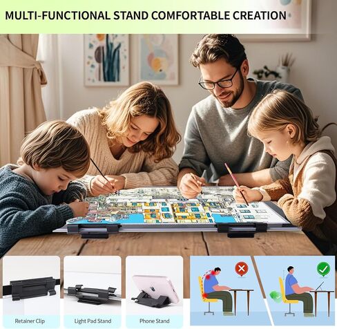 A4 Light Box for Tracing Light pad for Drawing Wsenlight Magnetic Light Board with 4 Magnets, USB Powered Portable Light Table for Weeding Vinyl Tattoo Drawing X-ray Viewing Diamond Painting Animation in Saudi Arabia