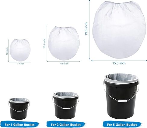 Paint Strainer Bags, 12 Pieces 2 Gallon White Fine Mesh Filter Bag, Bucket Elastic Opening Strainer Bags Hydroponic Paint Filter Bag for Paint Gardening in Saudi Arabia