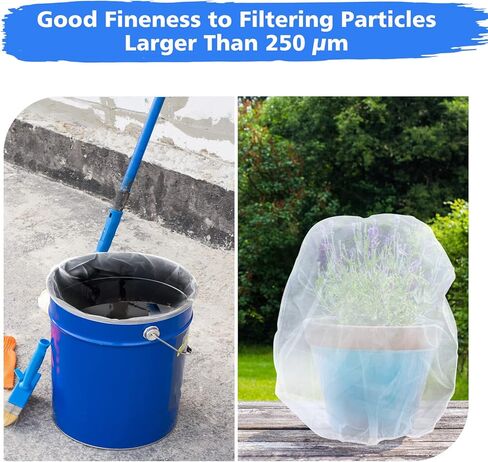 Paint Strainer Bags, 12 Pieces 2 Gallon White Fine Mesh Filter Bag, Bucket Elastic Opening Strainer Bags Hydroponic Paint Filter Bag for Paint Gardening in Saudi Arabia