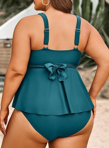 Aleumdr Plus Size Tankini Swimsuits for Womens Bathing Suit Tankini Tops with High Waisted Shorts Swimwear in Saudi Arabia