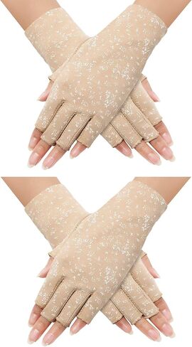 Maxdot Women Sunblock Fingerless Gloves Summer Driving Gloves Non Slip UV Protection Gloves for Outdoor in Saudi Arabia