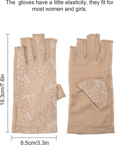 Maxdot Women Sunblock Fingerless Gloves Summer Driving Gloves Non Slip UV Protection Gloves for Outdoor in Saudi Arabia