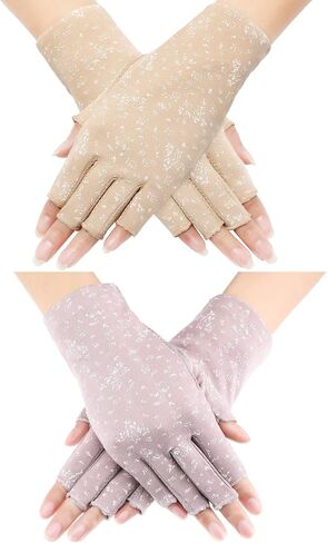 Maxdot Women Sunblock Fingerless Gloves Summer Driving Gloves Non Slip UV Protection Gloves for Outdoor in Saudi Arabia