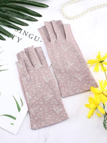 Maxdot Women Sunblock Fingerless Gloves Summer Driving Gloves Non Slip UV Protection Gloves for Outdoor in Saudi Arabia