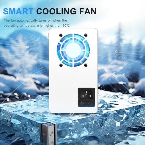 NICE-POWER DC مزود طاقة متغير 30V 5A، مصدر طاقة DC منظم قابل للتعديل مع جهاز تشفير ومفتاح إخراج وOCP/OVP، مزود طاقة مختبر Benchtop مع USB-A وشحن سريع من النوع C (أبيض) in Kuwait