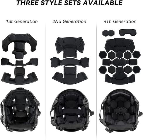 Tactical Helmet Pads, Universal Replacement Ex Helmet Internal Memory Foam Pad Universal Helmet Padding Inserts Protective Mat for ACH Mich Fma EXF Helmet Military Fast in Kuwait