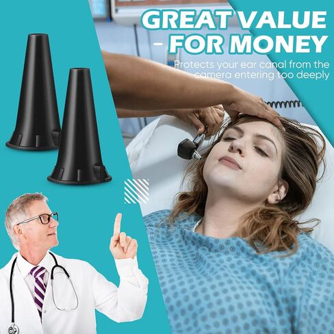 Treela 200 Pcs Otoscope Tips Plastic Disposable Ear Specula Cover Replacement Specula for Diagnostic Otoscopes Adults(4.25 mm) in Saudi Arabia