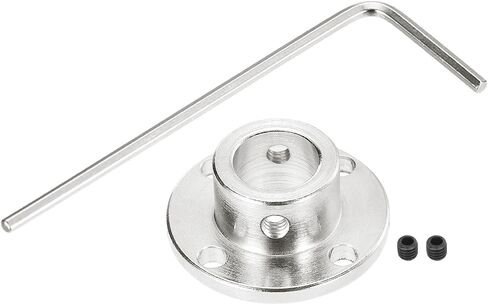 MECCANIXITY 2 Pcs 12mm Flange Coupling Connector Rigid Guide Model Coupler Accessory Shaft Axis Fittings with Mini Hex Wrench and Fastening Screw for DIY RC Model Motors,Silver in Saudi Arabia