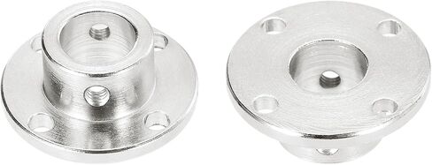MECCANIXITY 2 Pcs 12mm Flange Coupling Connector Rigid Guide Model Coupler Accessory Shaft Axis Fittings with Mini Hex Wrench and Fastening Screw for DIY RC Model Motors,Silver in Saudi Arabia
