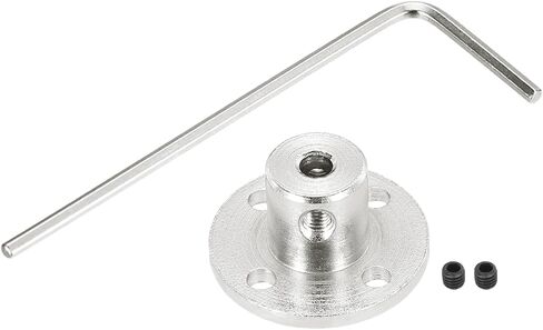 MECCANIXITY 2 Pcs 12mm Flange Coupling Connector Rigid Guide Model Coupler Accessory Shaft Axis Fittings with Mini Hex Wrench and Fastening Screw for DIY RC Model Motors,Silver in Saudi Arabia