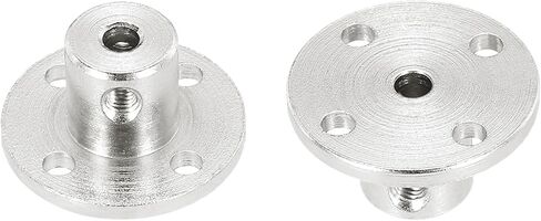 MECCANIXITY 2 Pcs 12mm Flange Coupling Connector Rigid Guide Model Coupler Accessory Shaft Axis Fittings with Mini Hex Wrench and Fastening Screw for DIY RC Model Motors,Silver in Saudi Arabia
