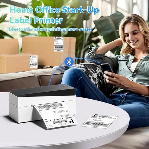 Bluetooth Thermal Label Printer 4x6, 249BT Shipping Label Printer for Small Business, 4x6 Thermal Shipping Label Printer for Shipping Packages, Compatible with USPS, Shopify, Amazon in Kuwait