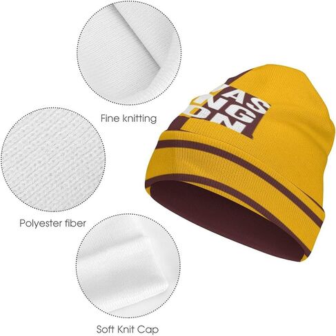 Football City Beanie Hat Winter Knit Cuffed Cap Team Color Fashion Skull Cap Sport Fans Gift for Men Women Youth in Saudi Arabia