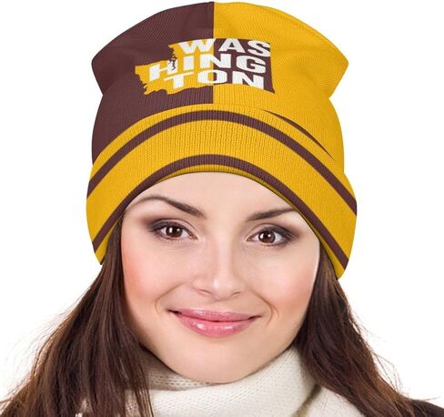 Football City Beanie Hat Winter Knit Cuffed Cap Team Color Fashion Skull Cap Sport Fans Gift for Men Women Youth in Saudi Arabia