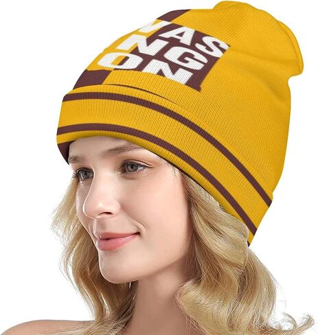 Football City Beanie Hat Winter Knit Cuffed Cap Team Color Fashion Skull Cap Sport Fans Gift for Men Women Youth in Saudi Arabia